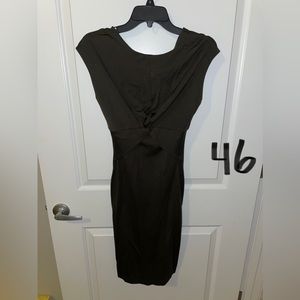 Express - army green front knock dress XS